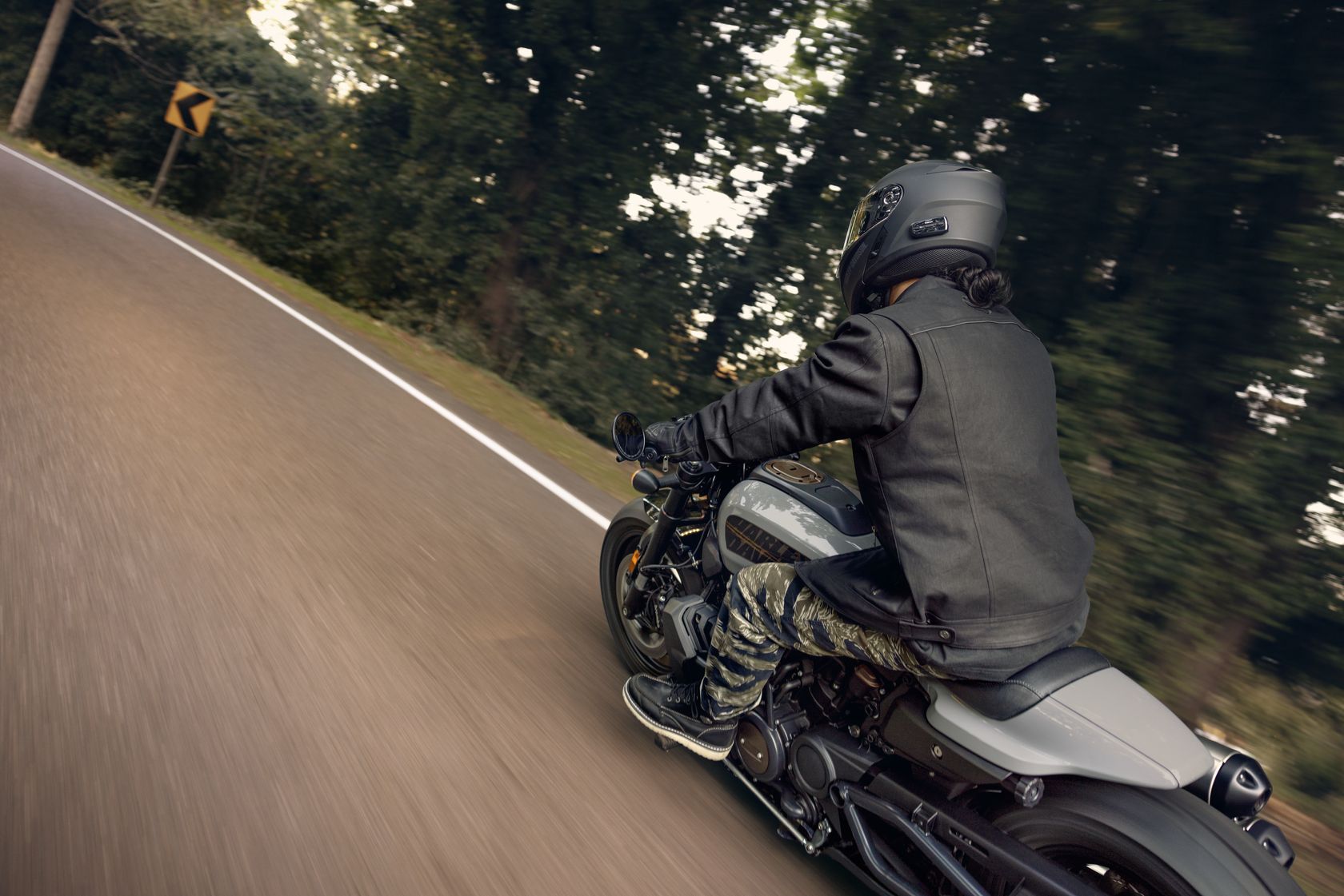 Harley-Davidson Sportster S 2024 en action Harley-Davidson Sportster S 2024 en action