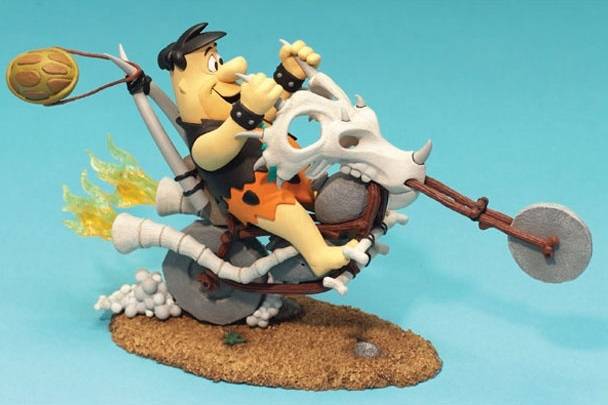 Figurine Pierrafeu moto